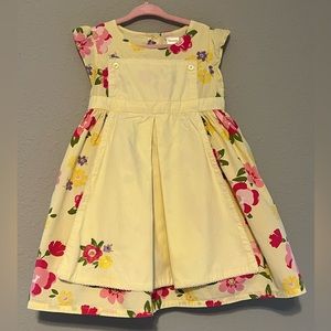 Gymboree floral apron dress 3T